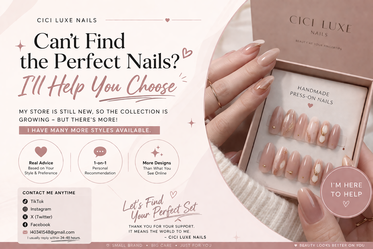 Can’t Find the Perfect Nails? Contact Me for More Exclusive Styles